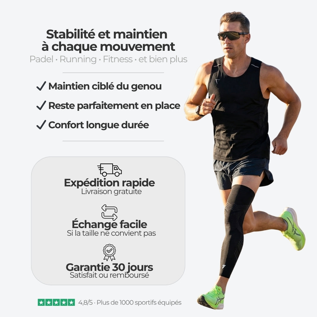 Manchon de compression SHIELD Finissez chaque effort sans douleur — running, padel, crossfit, tennis